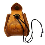 Leather Drawstring Pouch Dice Bag and Tray