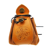 Leather Drawstring Pouch Dice Bag and Tray