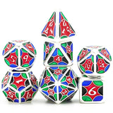 Cusdie 7 Pcs Galaxy Metal Dice