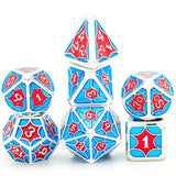 Cusdie 7 Pcs Galaxy Metal Dice