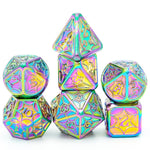 Cusdie 7 Pcs Galaxy Metal Dice