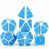 Cusdie 7 Pcs Galaxy Metal Dice