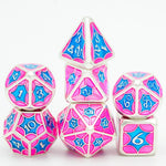 Cusdie 7 Pcs Galaxy Metal Dice