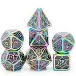 Cusdie 7 Pcs Galaxy Metal Dice