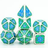 Cusdie 7 Pcs Galaxy Metal Dice